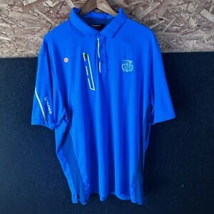 Sunice Mens XXL Biltmore Logo Golf Polo Shirt Blue Short Sleeve Performance